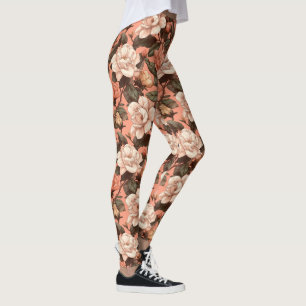 Gardenias Flower Exercise Gardenias Petal Bridal  Leggings