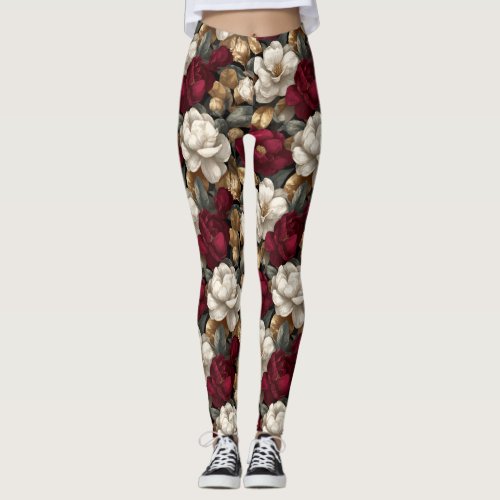 Gardenias Flower Exercise Gardenias Sparkle  Leggings