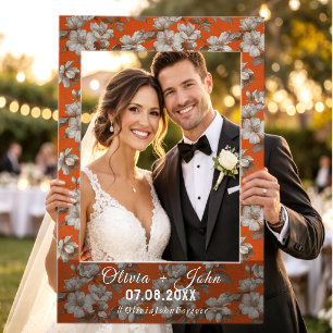 Gardenias Flower Reception Photo Booth Frame Prop Selfie Frame