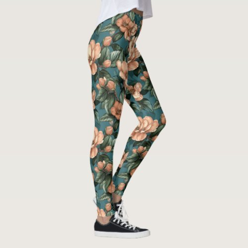 Gardenias Flower Women Active Wear Gardenias Spark Leggings