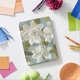 Gardenias on Slate Blue iPad Air Cover