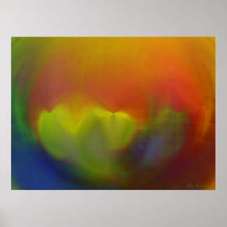 Gardenias Under Glass Poster