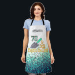 Gardening 70th B'day Personalized All-Over Print  Apron<br><div class="desc">Fun Humor "70 & still plays in the dirt" birthday gift ideas for the FABULOUS HER or HIM WHO STILL PLAYS IN THE DIRT!</div>