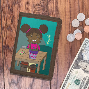Gardening African American Girl Wallet