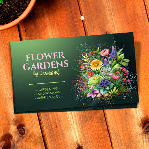 Gardening and Landscaping Services  Business Card