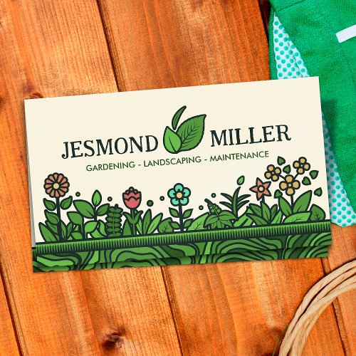 Gardening and Landscaping Services  Business Card
