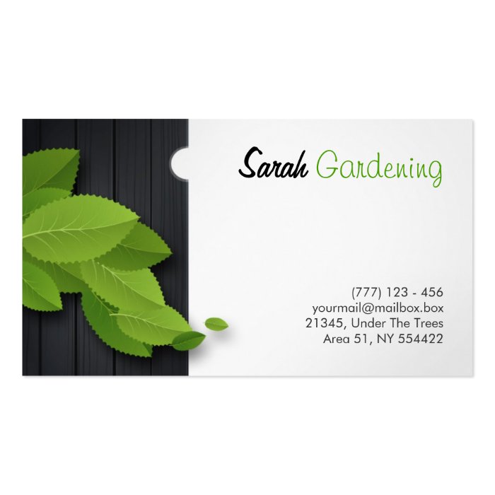 gardening, architecture, carpentry etc. card business cards