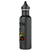 Gardening Because Murder Is Wrong Funny Cat Garden Stainless Steel Water Bottle (Right)