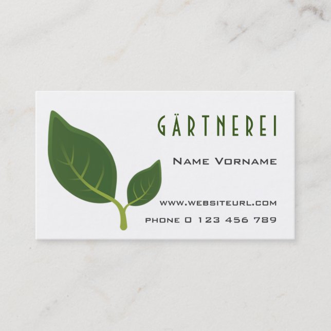 gardening business card (Front)