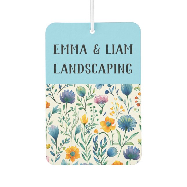 Gardening Business QR Code Promotional Branding Air Freshener (Front)