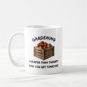 Gardening Cheaper Than Therapy Funny Gardening Coffee Mug