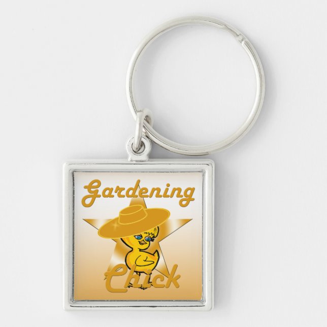 Gardening Chick #10 Keychain (Front)