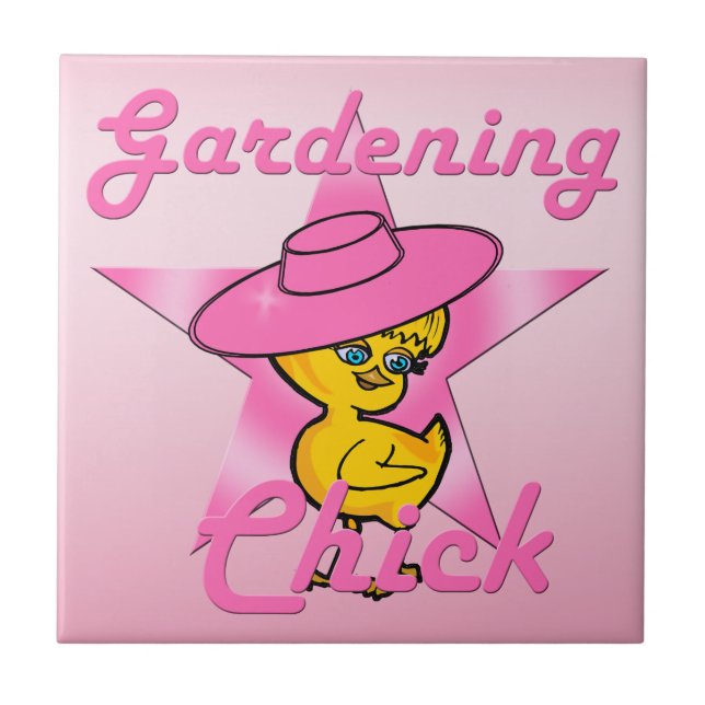 Gardening Chick #8 Tile (Front)
