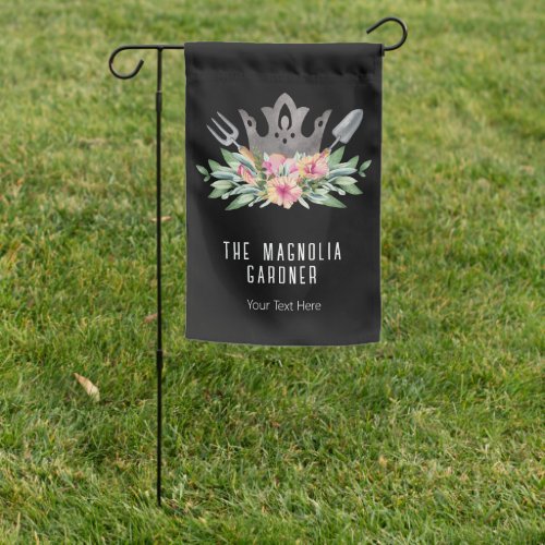 Gardening Crown Boho Chic Watercolor Tools Flowers Garden Flag