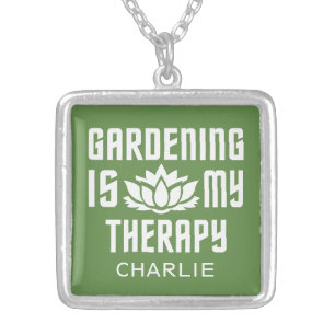 Gardening custom name & color necklace