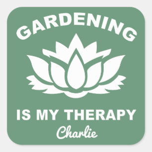 Gardening custom name & color stickers