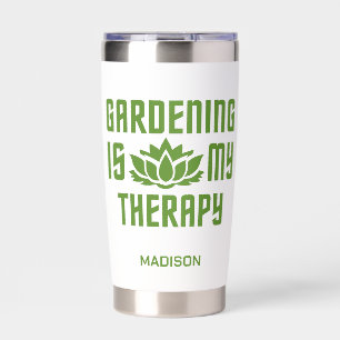 Gardening custom name insulated tumbler