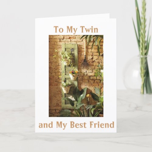 GARDENING DELIGHT_TWIN AND BEST FRIEND BIRTHDAY CARD