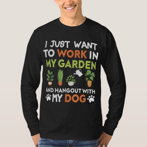 Gardening Dog Lover Gardener Garden Pet Plants T_Shirt