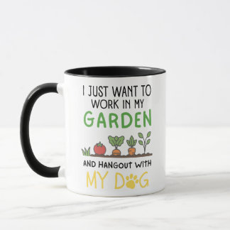 Gardening Dog Owner Mom Dad Pet Parents Mug