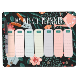 Gardening Dry Erase Weekly Planner Board