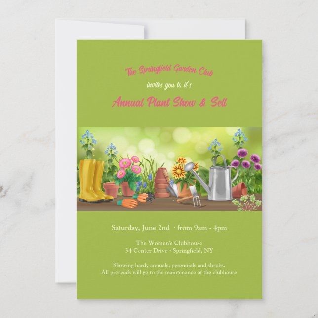 Gardening Elements Invitation (Front)