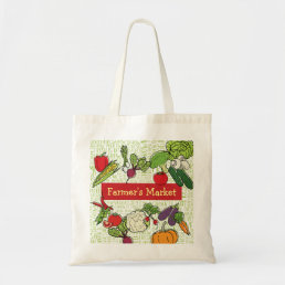 Gardening Farmer&#39;s Market Veggies Tote Bag