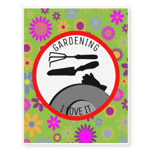 Gardening Flowers and Dreams Temporary Tattoos