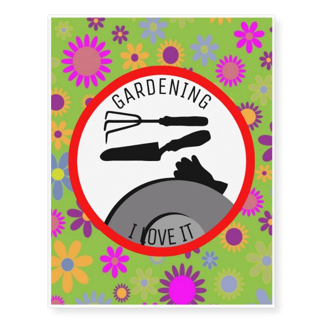 Gardening Flowers and Dreams Temporary Tattoos (Front)