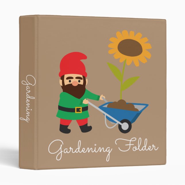 gardening folder garden gnome (Front/Spine)