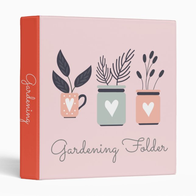 gardening folder pastel pot plants (Front/Spine)