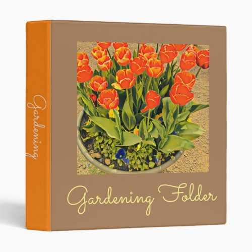 gardening folder tulip flowers