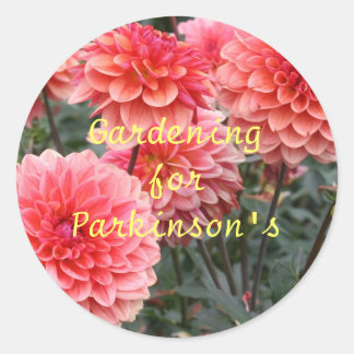 Gardening for Parkinson's Classic Round Sticker