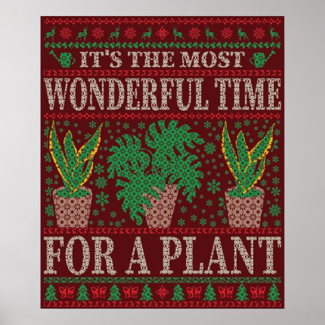 GARDENING FUNNY CHRISTMAS QUOTES UGLY SWEATER POSTER (Front)