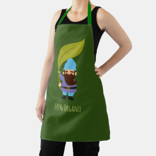 Gardening garden gnome colorful funky organic apron