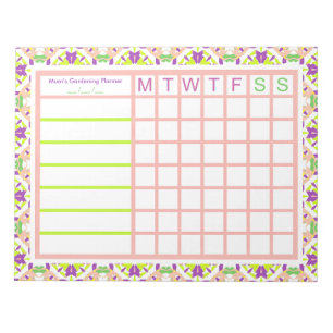 Gardening Garden Grow Your Own Planner Plan Notepad