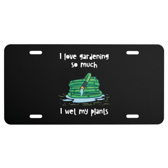Gardening Garden Hose Gift License Plate (Front)