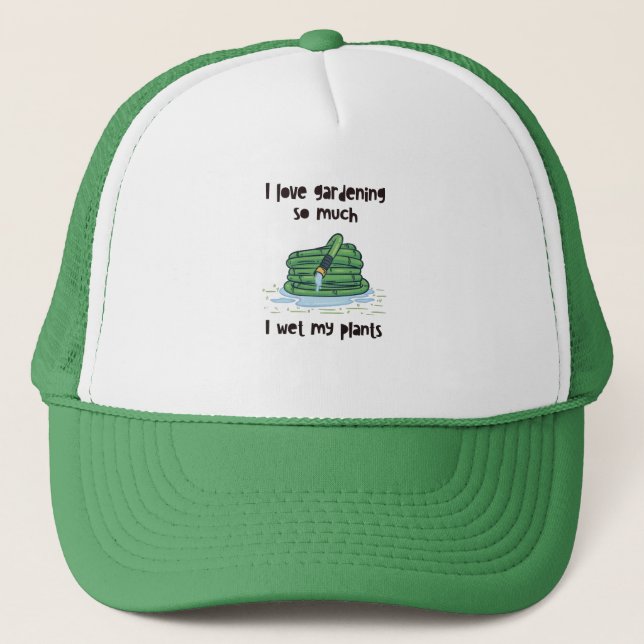 Gardening Garden Hose Trucker Hat (Front)