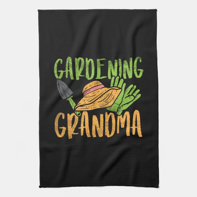 Gardening Grandma Kitchen Towel (Vertical)