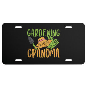 Gardening Grandma License Plate