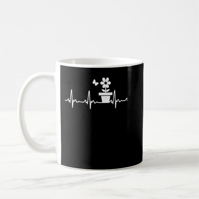 Gardening Heartbeat I Love Garden Plants Coffee Mug (Left)