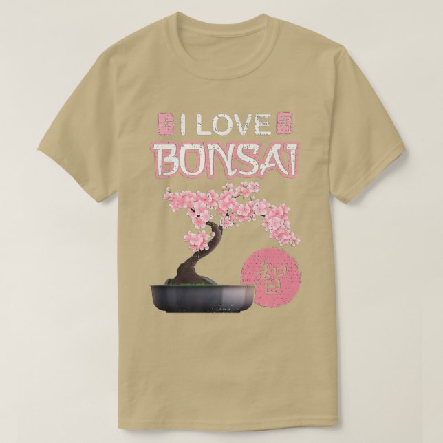 Gardening Hobby Retro Japanese Cherry Sakura Bonsa T-Shirt (Design Front)