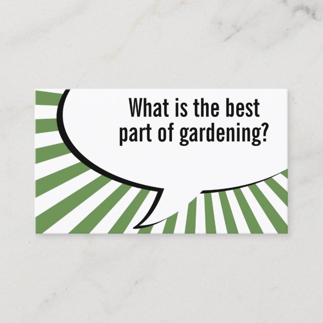 gardening hoes joke business card (Front)