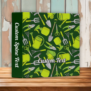 Gardening Icons 3 Ring Binder