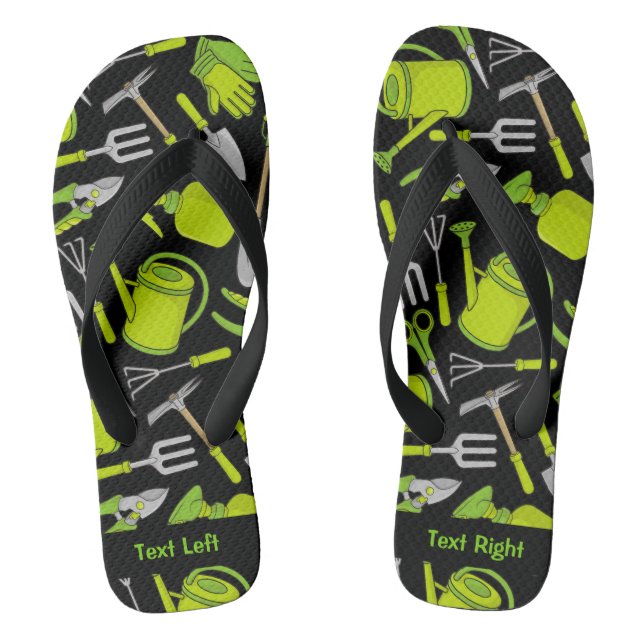 Gardening Icons Flip Flops (Footbed)