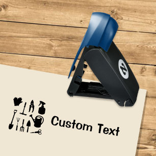 Gardening Icons Silhouettes Pocket Stamp