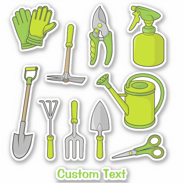 Gardening Icons Sticker (Front)