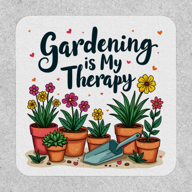 Gardening Is My Therapy Gardener Gardening Plant  Patch (Front)