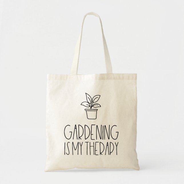 Gardening is my therapy tote bag (Front)