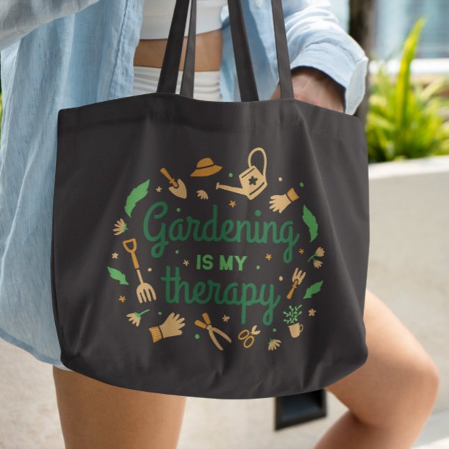 Gardening Is My Therapy Tote Bag (Creator Uploaded)